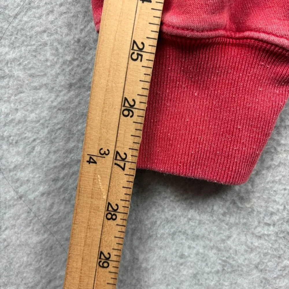 Polo Ralph Lauren Hoodie Men's Large Red Faded Full Zip Talon Terry Beach Wash